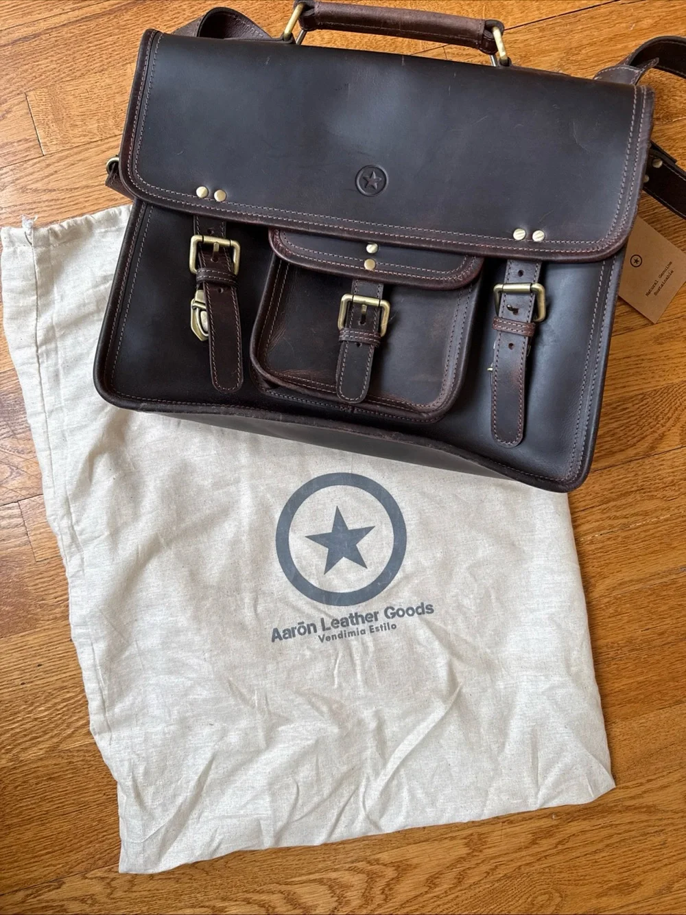 Dark Brown Leather Men’s Briefcase